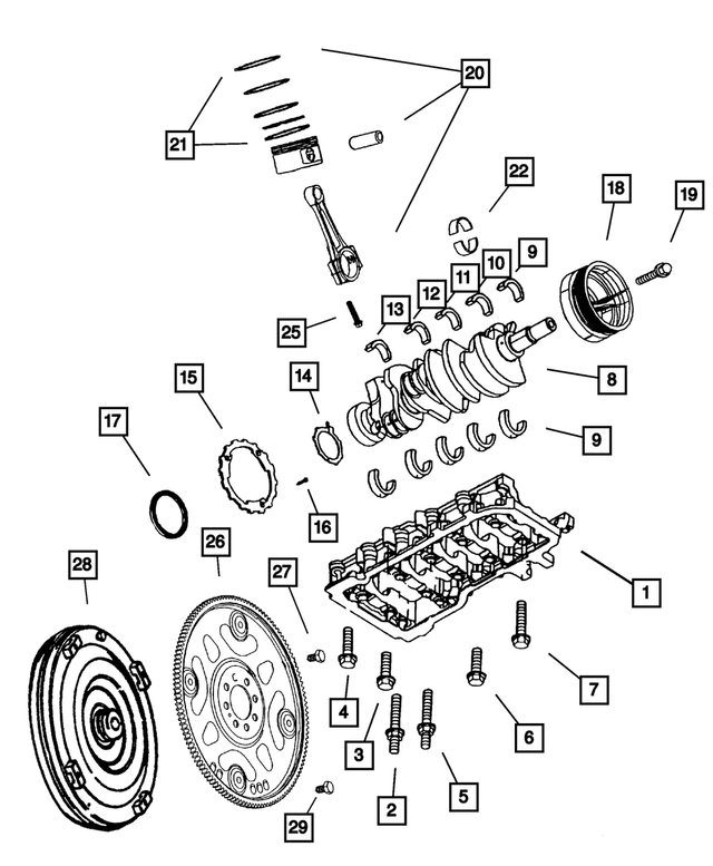 53022018AA - Engine 4.7L Eight Cylinder: Crankshaft for Mopar Image