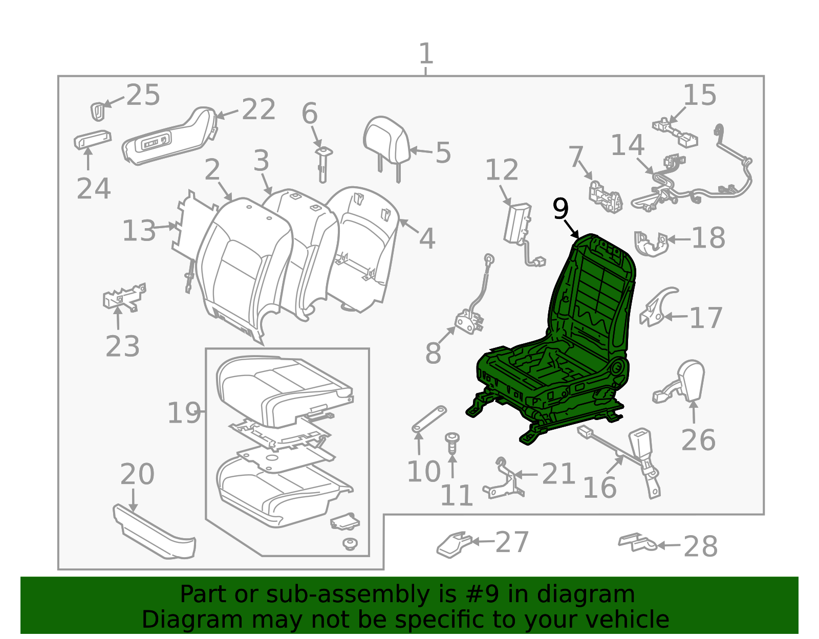 Seat Frame - Structure and Safety OEM Certified | AutoNation Parts