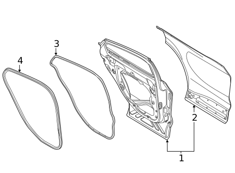 Door & Components for 2021 Ford Mustang Mach-E #1