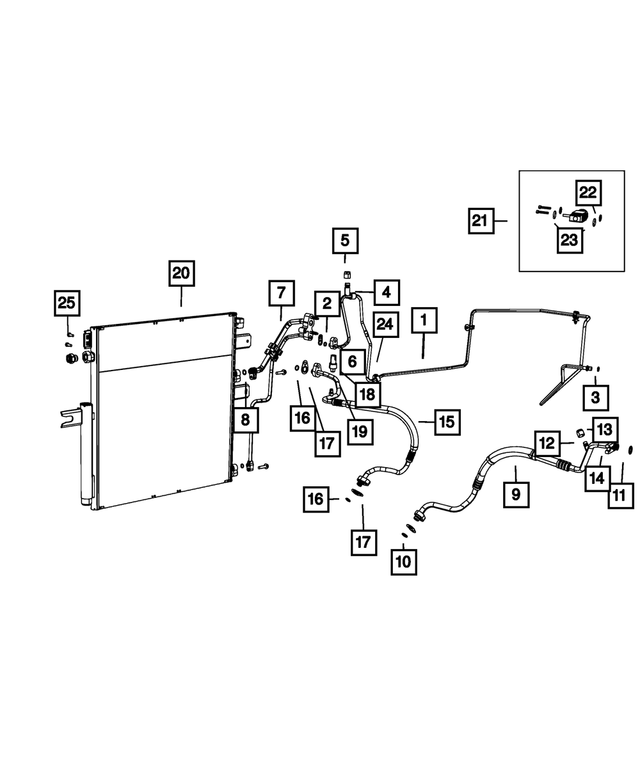 68140653AE - Air Conditioners and Heaters: A/c Suction Line for Mopar Image
