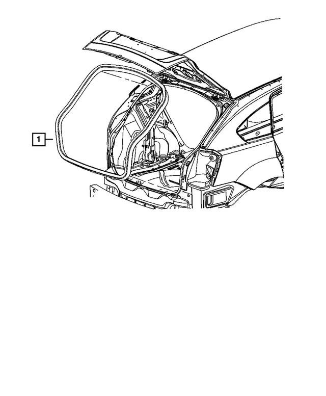 68184798AA - Doors, Door Mirrors and Related Parts: Liftgate Opening Weatherstrip for Mopar Image