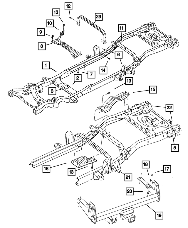 52059004AN - Frames and Bumpers: Chassis Frame for Mopar Image