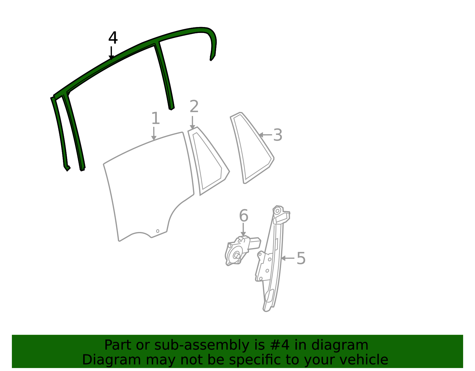 51-35-7-119-946 - High-Quality Window Frame for 2006-2012 BMW ...