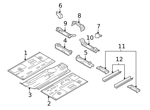 Floor & Rails for 2011 Suzuki SX4 #0