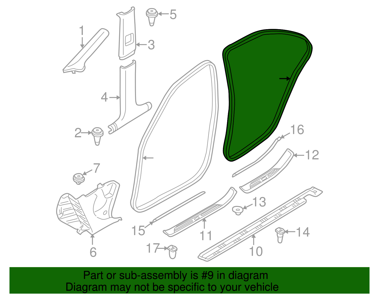 Opening Trim - BMW (51727116407)