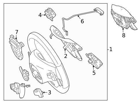 Steering Wheel & Trim for 2016 Mercedes-Benz B250e #0