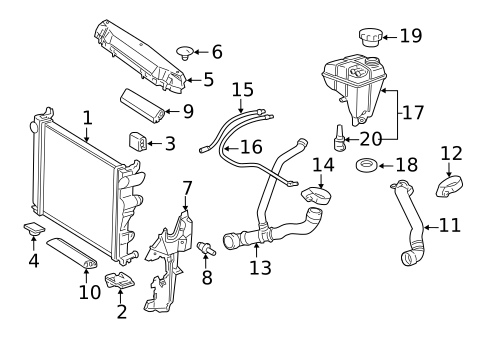 Radiator & Components for 2011 Mercedes-Benz SL65 AMG #0