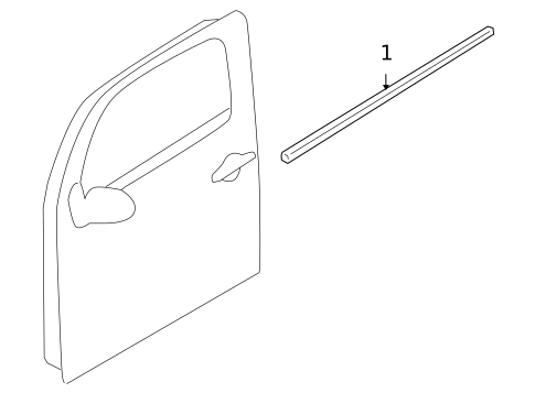 Exterior Trim - Front Door for 2011 Nissan Cube #0