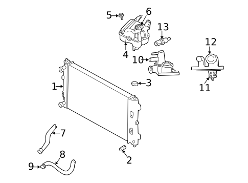 Radiator & Components for 2005 Dodge Stratus #0