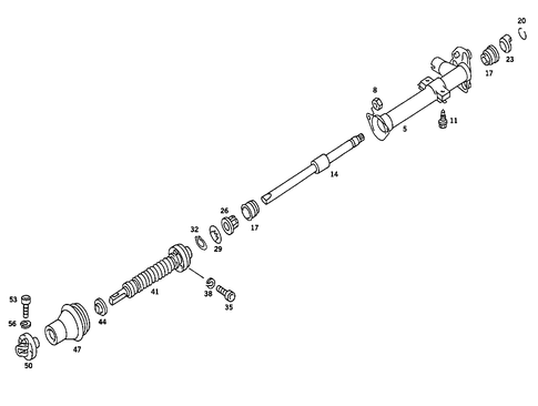 Steerg. Column Jacket Tube & Steerg. Shaft for 1990 Mercedes-Benz 190E #0