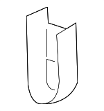 1J0867276B - Body: Cowl Trim Clip for Volkswagen: Golf, Jetta Image