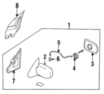 963010B026 - : Mirror Assembly for Nissan Image