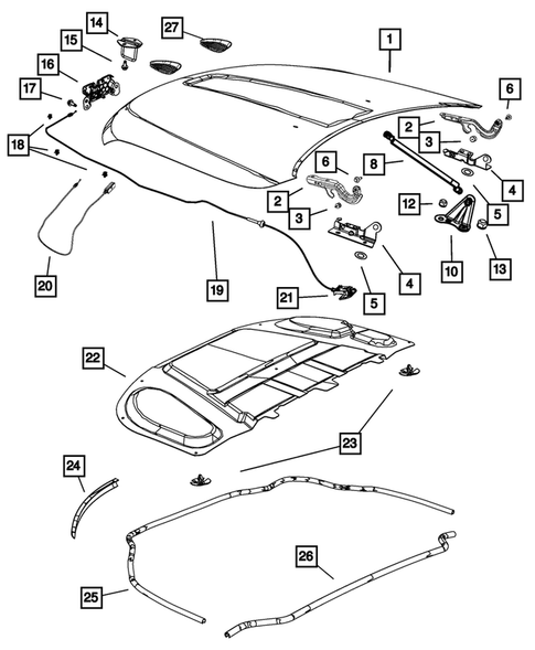 Hood and Hood Release for 2015 Jeep Grand Cherokee #0