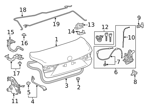 Lid & Components for 2019 Lexus LS500 #0