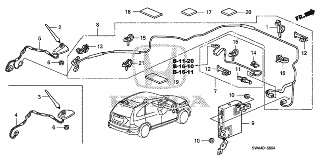 Antenna for 2008 Honda CR-V #0