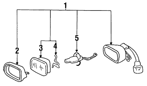 Fog Lamps for 1994 Hyundai Scoupe #0