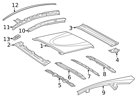 Exterior Trim - Roof for 2015 Toyota Prius V #0