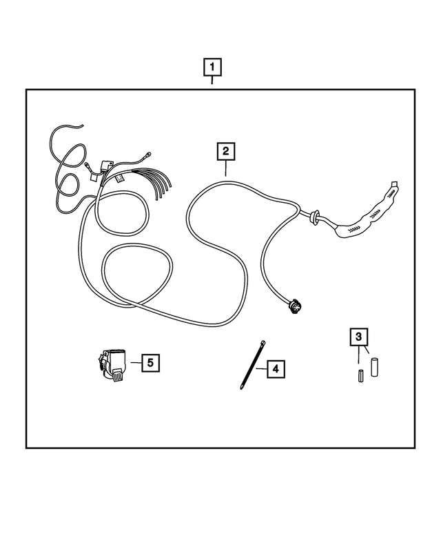 82211011AB - : Trailer Tow - 7 Way Wiring Kit for Mopar Image