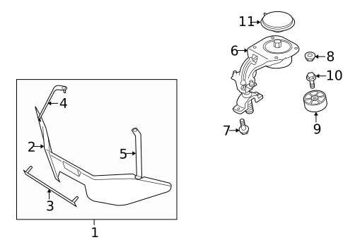 Spare Tire Carrier for 2012 Land Rover Range Rover Sport #0