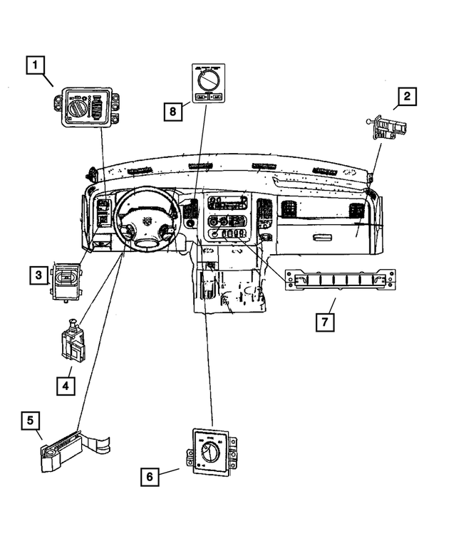 4602957AB - Electrical: Instrument Panel Switch for Mopar Image image