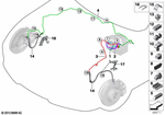 34326799823 - Brakes: Pipeline with Pressure Hose for BMW Image