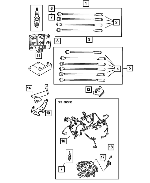 4686737AA - Electrical: Ignition Cable for Mopar Image