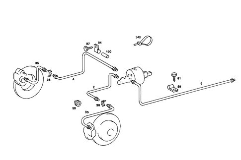 Brake Line for 1985 Mercedes-Benz 380SL #1