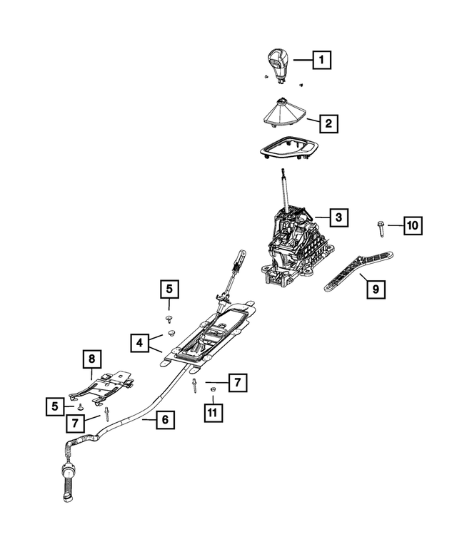 6MZ66XSAAA - F21-250; 6 Speed; Automatic Transaxle: Gearshift Knob for Mopar Image image
