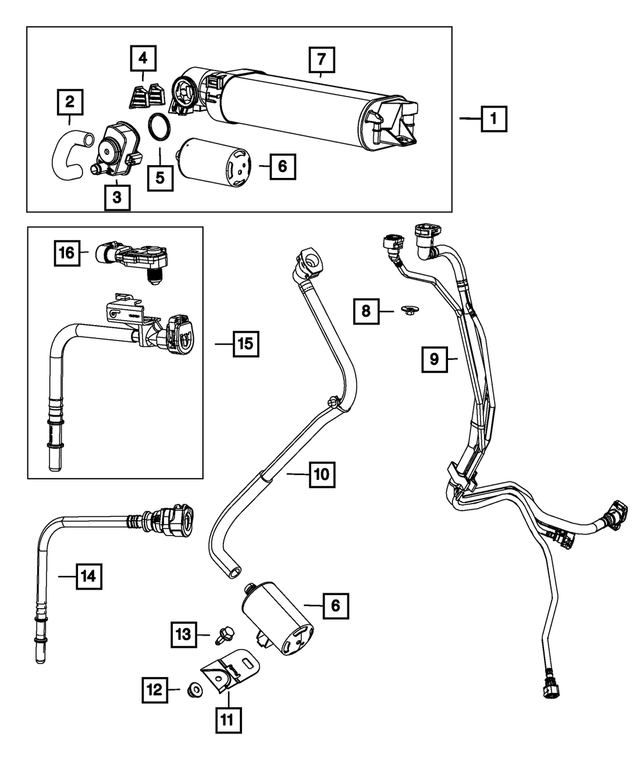 6505953AA - Emission Controls: Nut And Washer, Mounting for Mopar Image