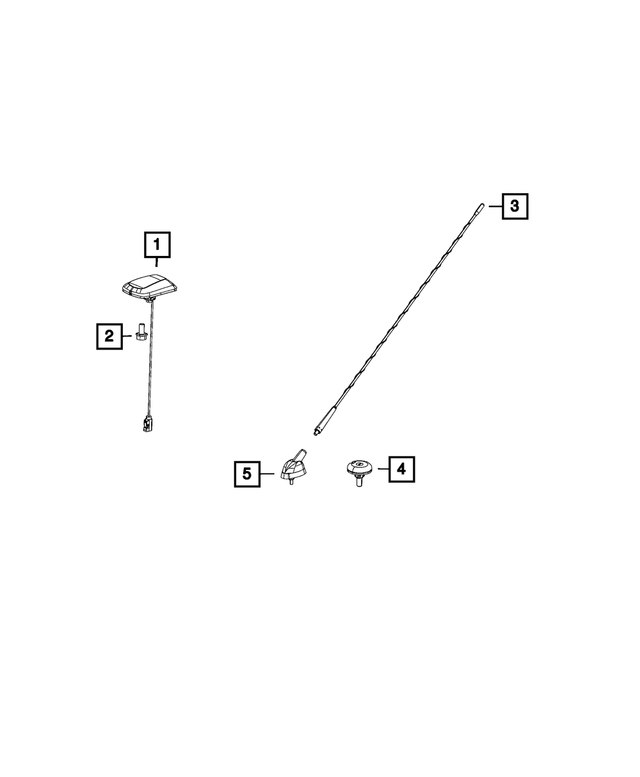 68516185AA - : Cable &amp; Base Assy Antenna for Mopar Image