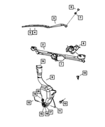 5139092AA - Wiper/Lock Cylinder and Keys: Wiper Pivot And Linkage for Mopar Image image