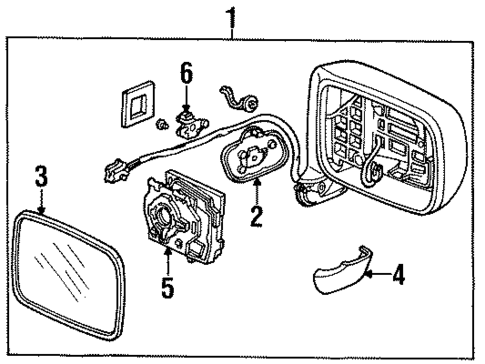 Outside Mirrors for 1998 Isuzu Oasis #0
