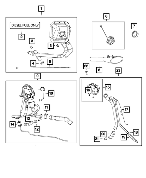 Fuel Tank Filler Tube for 2016 Ram 2500 #2