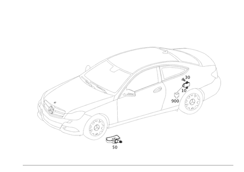 Tire Pressure Monitoring System for 2014 Mercedes-Benz C350 #0