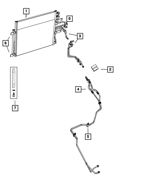 Transmission Oil Cooler, and Lines for 2019 Ram 1500 Classic #0