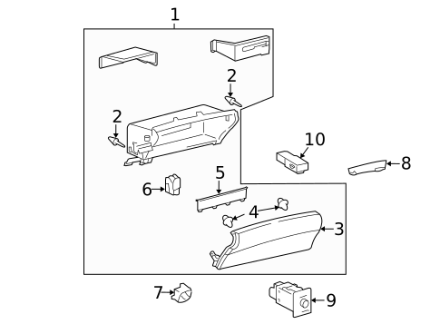 Glove Box for 2010 Lexus GS460 #0