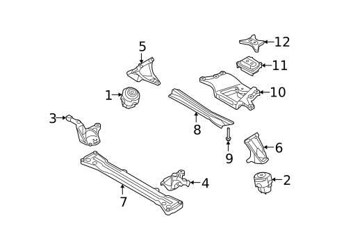 Engine & Trans Mounting for 2009 Audi S6 #0