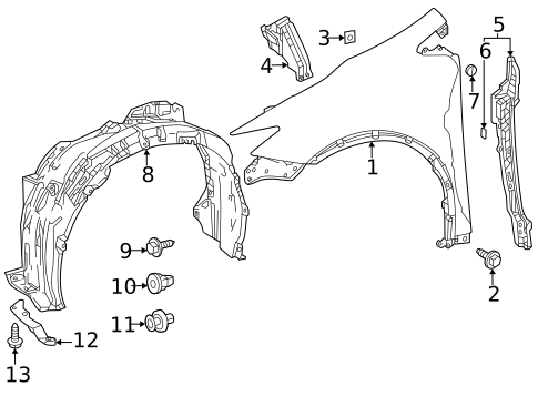 Fender & Components for 2025 Toyota Prius #0