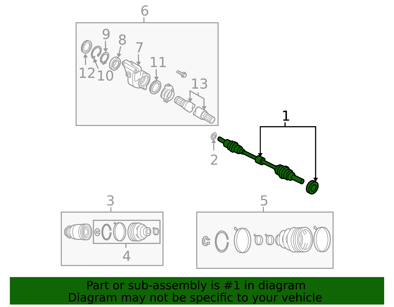 2007-2015 Mazda CX-9 Axle Assembly gp322550xd | TascaParts.com