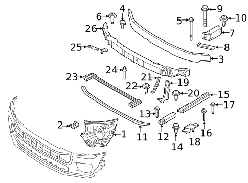 Bumper & Components - Front for 2019 Mini Cooper Clubman #0