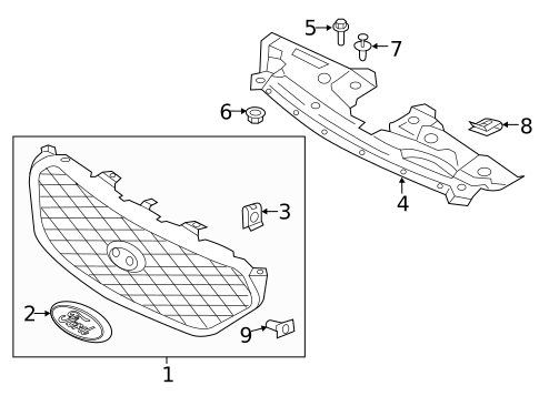 Grille & Components for 2014 Ford Special Service Police Sedan #0