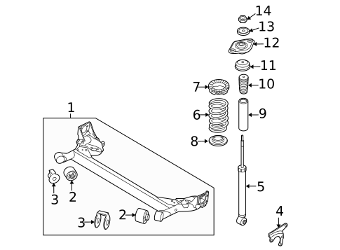Rear Suspension for 2009 Hyundai Accent #0