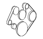 5135745AA - Cooling System: Serpentine Belt for Jeep: Grand Cherokee, Liberty Image