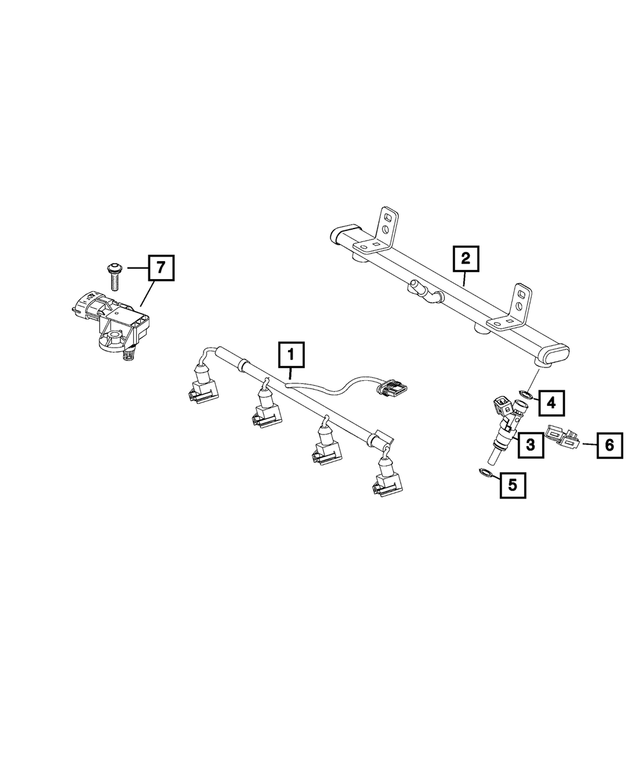 68270198AA - Fuel: Injector Wiring for Fiat: 500X | Jeep: Renegade Image