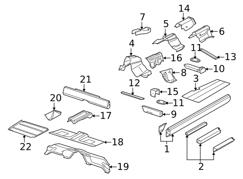 Floor & Rails for 2004 Audi A8 Quattro #0