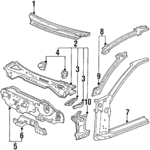 61210SH3A00 - Body: Cowl Top Panel for Honda: Civic, CRX Image