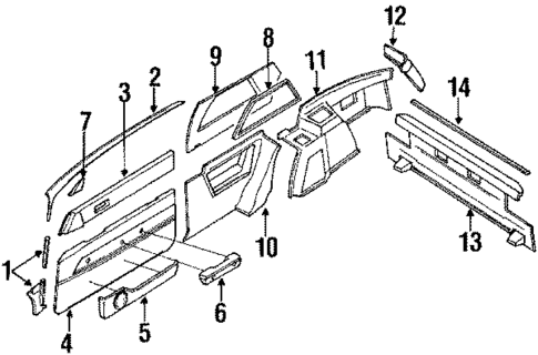Interior Trim for 1990 Subaru Loyale #0