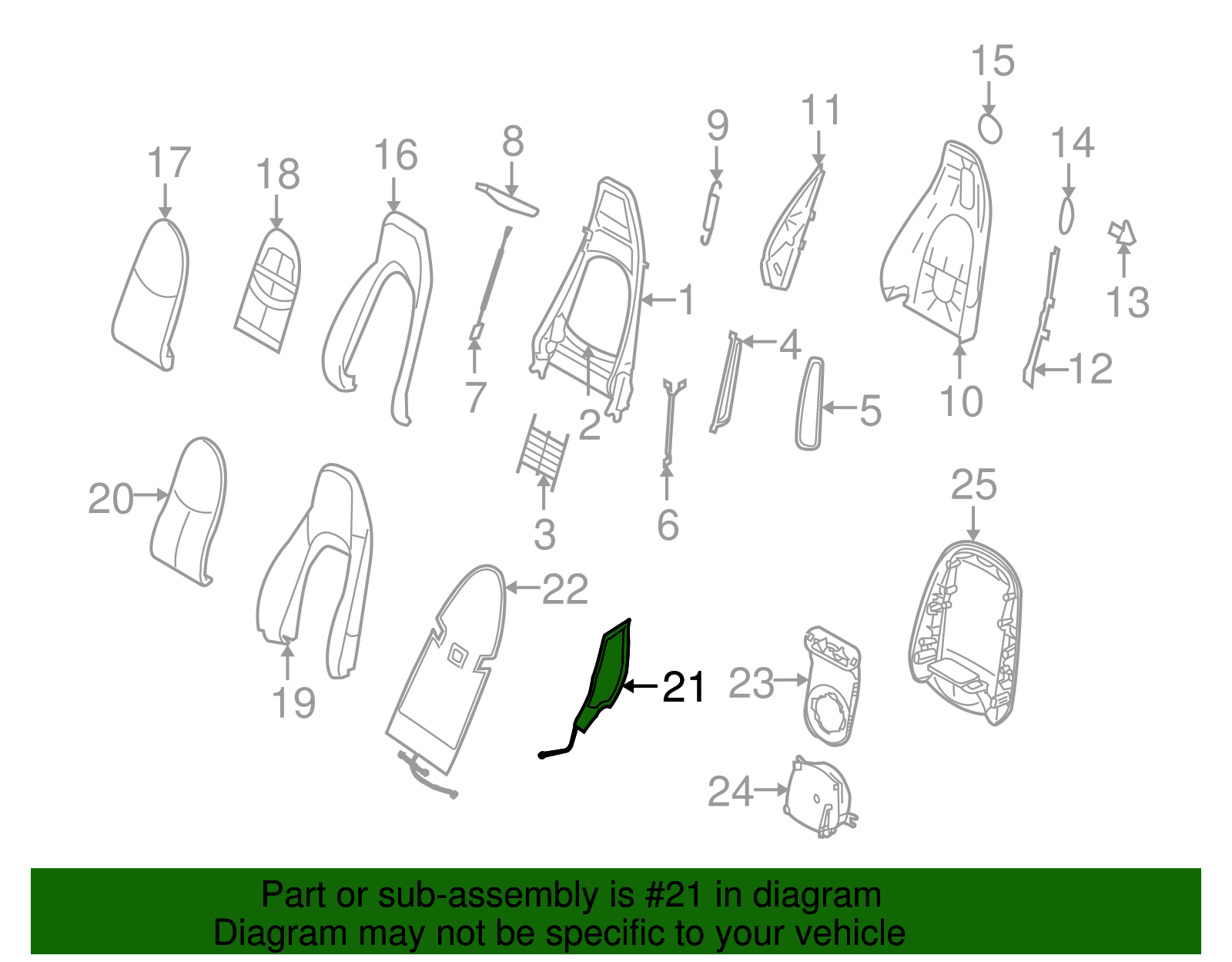Seat Back Heater - Porsche (997-653-121-00)