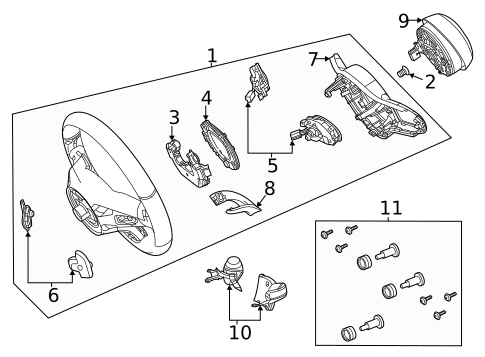 Steering Wheel & Trim for 2020 Mercedes-Benz GLC63 AMG #0