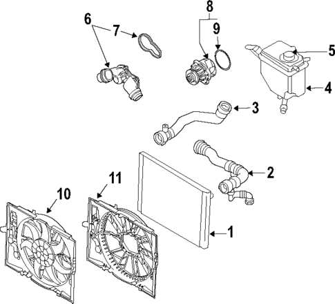 Radiator & Components for 2006 BMW X3 #1